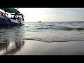 The Most Relaxing Waves with Boat on Beach, Ocean Sound to Sleep.