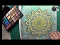 Painting Mandala with makeup and colored pencils #painting #coloring #colorpencil