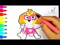 Paw Patrol Drawing And Coloring | Easy Drawing