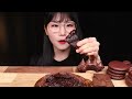 ASMR 초코푸딩 초코도넛아이스크림 초코브라우니 초코크림파이 초코디저트 먹방! Chocolate Dessert🍫 Ice Cream Cake Brownie MuKBang!