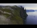 FLYING OVER FAROE ISLANDS (4K UHD) -Wonderful Natural Landscape With Calming Music For Stress Relief