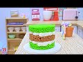 Miniature Rainbow Heart Cake 🌈 Easy Miniature Rainbow Chocolate Cake By Baking Yummy🍫