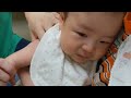 【予防接種】生後３ヵ月～２回目の注射をする赤ちゃん～Baby receiving second vaccinated