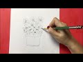 33 How to draw flower with pot / Easy drawing