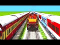 TRAINS CRASHING & CROSSING ON UNBELIEVABLE POTHOLES RAILROD TRACKS & FLYING TRACKS|🔺 Train Simulator