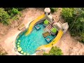 Building a Luxury Underground Temple House with Private Pool – Million Dollars Skills #privatepool