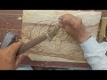 very easy flower and leafs make work wood carving design last