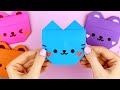 Origami Paper Cat and Bear | DIY Paper envelope