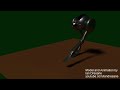 [Blender] Slowpoke (Battlemech) Walking and laser test animation