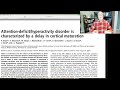 Developmental Coordination Disorder (Dyspraxia) in ADHD