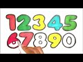 1234567890, How to Draw Number 1 to 10 for kids | Kids Drawing Videos | KS ART
