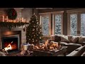 Cozy Christmas Jazz ✨ Relaxing Instrumental Jazz 🎹 Crackling Fire Sounds 🔥