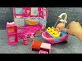 6 minutes to unbox the cute pink baby bathtub game set, real working water |ASMR