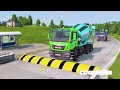 TRANSPORTING PIXAR CARS & FRUITS WITH COLORED & JOHN DEERE vs CLAAS vs TRACTORS - BeamNG.drive #962