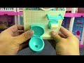 9 minutes to meet the cute pink Barbie doll house game set ASMR
