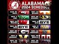 2024 Alabama Crimson Tide Schedule Predictions!!!