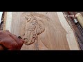 How to carve Horse face out of wood