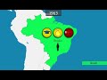 The history of Brazil - Summary on a Map
