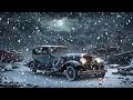 Relaxing Ambience Ancient Ghost Car On A Snowy Night