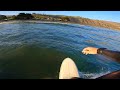 SURFING A MAGIC COVE AT SUNSET IN CALIFORNIA (4K POV LONGBOARDING)