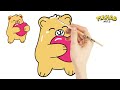Teddy Bear Drawing, Painting and Coloring for Kids & Toddlers | How to Draw, Lesson #038
