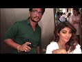 Shilpa Shetty appraising Ajay Shelar 's makeup skills