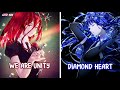 「Nightcore」→ Unity x Diamond Heart // Alan Walker -  (Switching Vocals / Lyrics)
