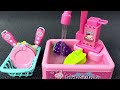 10 minute satisfied unboxing, pink mini kitchen toy game | ASMR | comment toy