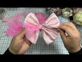 Como hacer moños elegantes fácil con raso / How to make gorgeous bows with bridal satin and feathers