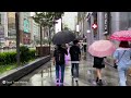 4K Seoul Travel - Heavy Rainy Seoul GANGNAM, Water Bombs in Gangnam Scenery, Sound of Rain ASMR.