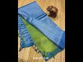 Handloom plain pattu with allover zari lines saree with contrast pallu and blouse