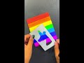 Easy Rainbow 🌈 Unicorn Art idea using DOMS Brush Pen #shorts #sayisfying #painting #art #viral