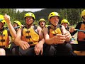 Whitewater rafting safety brief with subtitles