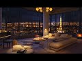 Paris Night Jazz | Cozy Apartment - Elegant Jazz Saxophone Music with Rain Sounds for Relax & Sleep