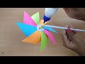 How To Make A Paper Windmill | DIY | Paper Pinwheel Tutorial | paper Craft