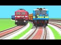 10 HIGHEST SPEED TRAINS CROSSING ON BIGGEST HIGH RISKY & HIGH RISKY RAILWAY TRACKS|Train simulator|