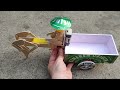 How to make a robot rickshaw from soda cans.  Make an electric car at home // Diy.