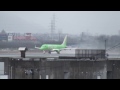 山形空港　フジドリームエアラインズ　名古屋定期便就航　Ｅ１７５離陸　2014.3.30