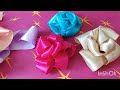 DIY Satin Ribbon Rose flowers | How to make ribbon rose | Ribbon decoration ideas | Ribbon hacks|