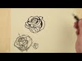 Как нарисовать розу. Урок скетчинга для начинающих