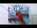 LOST IN THE FROST-KISSED WONDERLAND | acrylic landscape painting demo