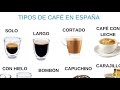 Vocabulario Tipos de café en España 🇪🇸