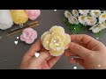 3D 💯 Tunisian Crochet Flower💯👌 Very easy crochet rose flower making for beginners.