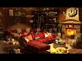 Cozy Christmas Coffee Shop Ambience 4K- Smooth Christmas Jazz music to Relax, Sleep