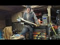 Enough talk, let's split wood. ML forged splitting axe eats oak in the woodyard