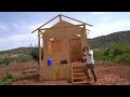 Building a Wooden House in 10 Days / Off Grid Log Cabin / Full Video
