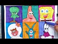 SpongeBob Characters SquarePants Drawing and coloring | Step by Step