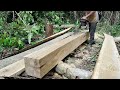 Chainsaw woodworking make board size 3cm × 16cm × 240cm with Stihlchainsaw