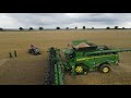 John  Deere X9 1000 harvesting wheat