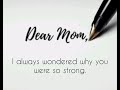 Dear Mom^ Spoken Word Poetry